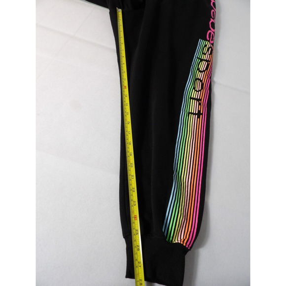 Bebe Sports Jogger Sweatpants Womens 2X Black Graphic Spellout Logo Lounge - Picture 7 of 14